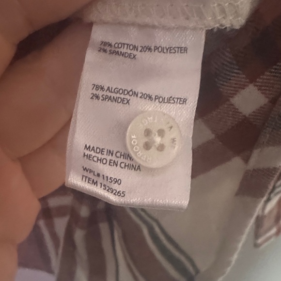 Weatherproof Vintage Orange and White Plaid Shirt - Picture 5 of 6